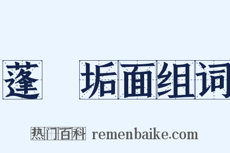 蓬頭垢面组词是什么意思的图片